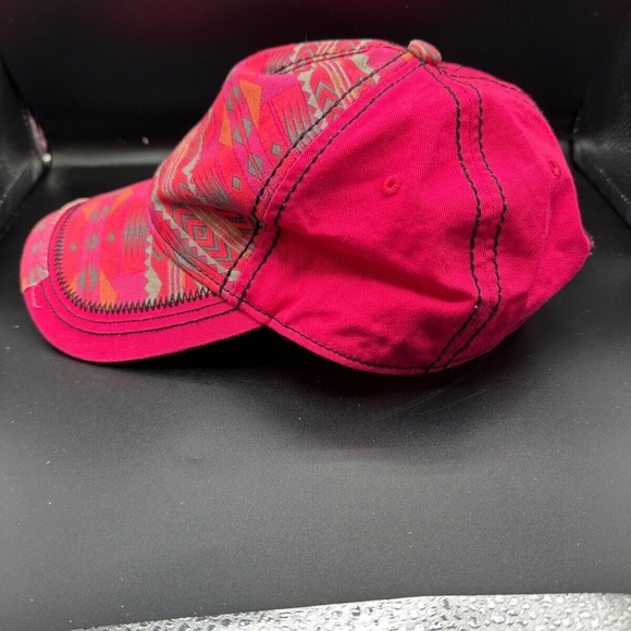 ANNA & AVA - Hat Red/Pink/Orange/Gray Baseball Cap Buckle Strapback, 100% Cotton - Picture 2 of 6